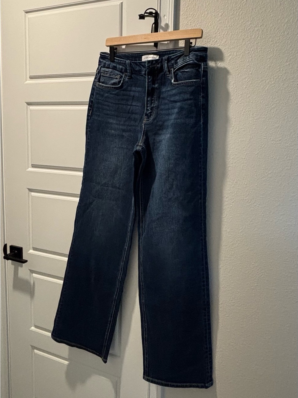 Flying Monkey High-Rise Dark Blue Wide-Leg Jeans for Women
